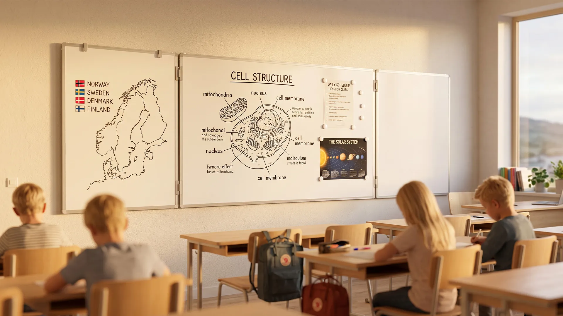 Magnetisches Whiteboard Klapptafel 5-flächig 100x150//300cm P3 emailliert – Bild 10