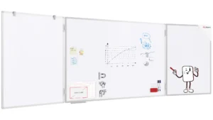 Magnetisches Whiteboard Klapptafel 5-flächig 100x150//300cm P3 emailliert