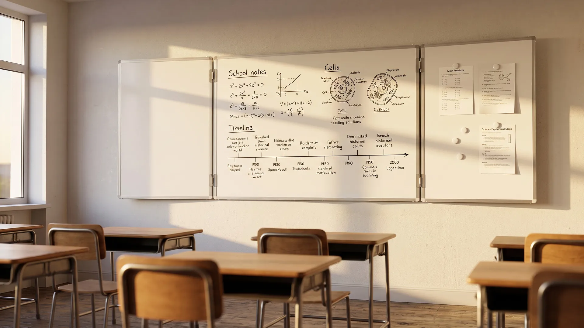 Magnetisches Whiteboard Klapptafel 5-flächig 100x150//300cm P3 emailliert – Bild 9