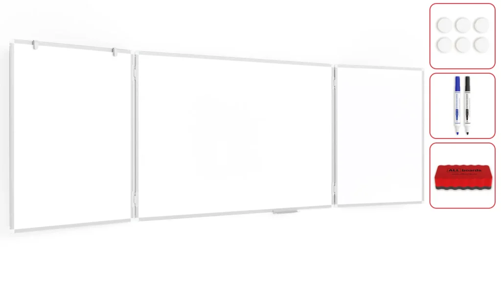 Magnetisches Whiteboard Klapptafel 5-flächig 100x150//300cm