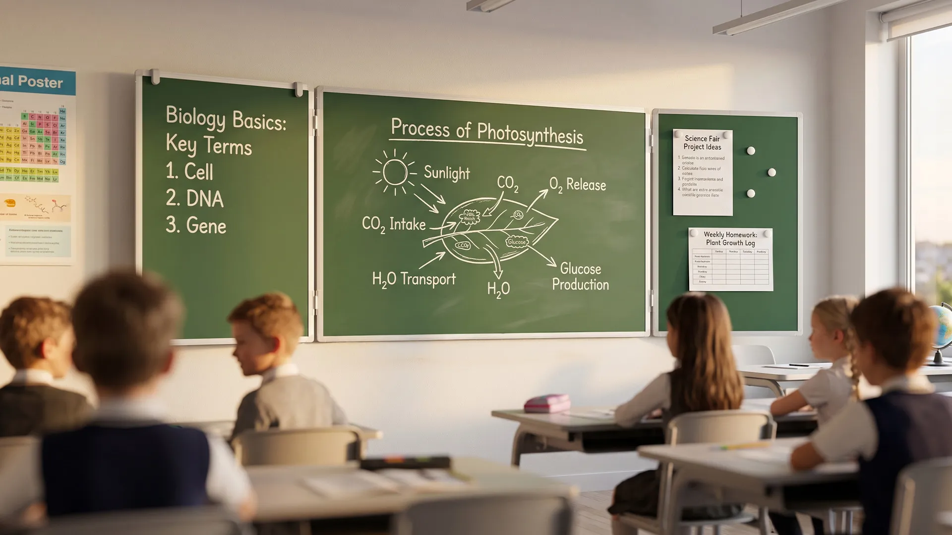 Grün Magnetisch Kreidetafel, Klapptafel 5-flächig 120x90//240 cm – Bild 10