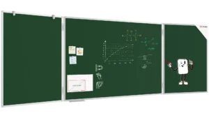 Grün Magnetisch Kreidetafel, Klapptafel 5-flächig 100x150 // 300 cm