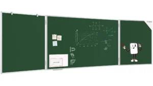 Grün Magnetisch Kreidetafel, Klapptafel 5-flächig 100x170 // 340 cm