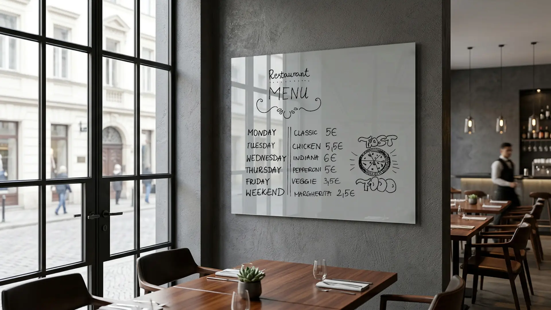 Glasboard, grau 100x80cm - rahmenloses Glasboard, gehärtetes Glas zur Verwendung mit Neodym-Magneten – Bild 10
