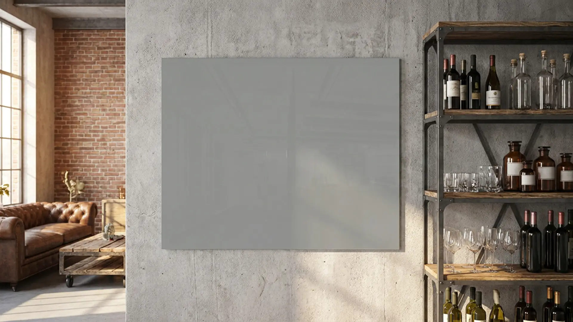 Glasboard, grau 100x80cm - rahmenloses Glasboard, gehärtetes Glas zur Verwendung mit Neodym-Magneten – Bild 11