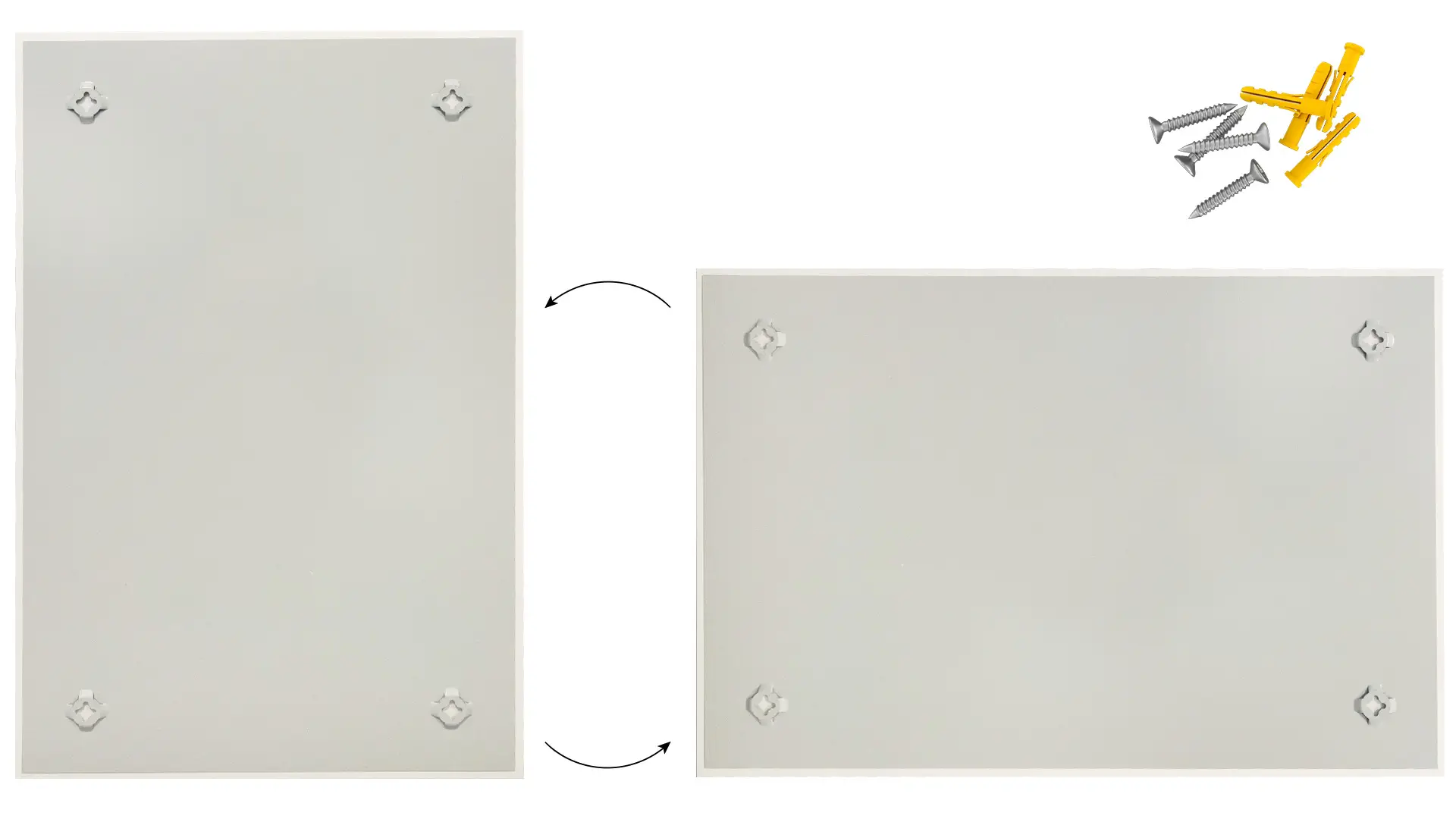 Glasboard, grau 100x80cm - rahmenloses Glasboard, gehärtetes Glas zur Verwendung mit Neodym-Magneten – Bild 9
