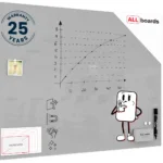 Glasboard, grau 120x90cm - rahmenloses Glasboard, gehärtetes Glas zur Verwendung mit Neodym-Magneten