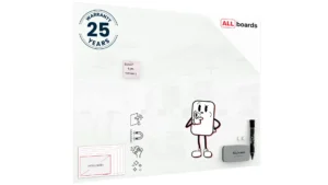 Glasboard Weiß 120x90cm + GRATIS