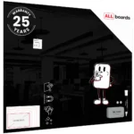 Glasboard - Schwarz 150x120cm + GRATIS