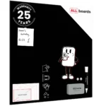 Glasboard - Schwarz 50x50cm + GRATIS
