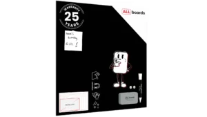 Glasboard - Schwarz 50x50cm + GRATIS
