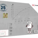 Glasboard, grau 90x60cm - rahmenloses Glasboard, gehärtetes Glas zur Verwendung mit Neodym-Magneten