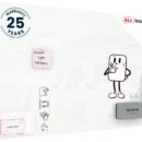 Glasboard - Weiß CLASSIC WHITE 90x60cm + GRATIS