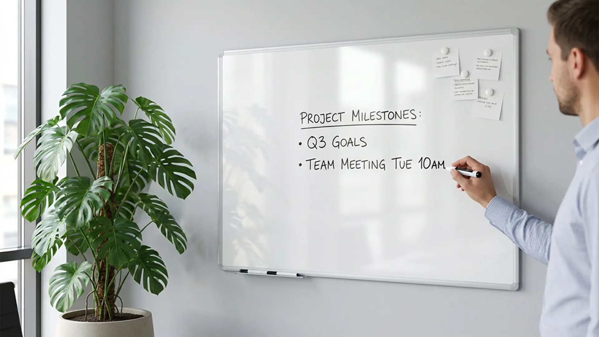 Magnetisches Whiteboard 120x80cm TSC7 Alurahmen – Bild 3