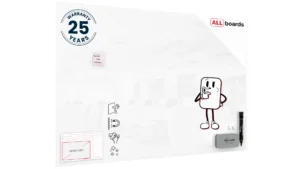 Glasboard - Premium SUPERWHITE Perlweiß 180x120cm + GRATIS