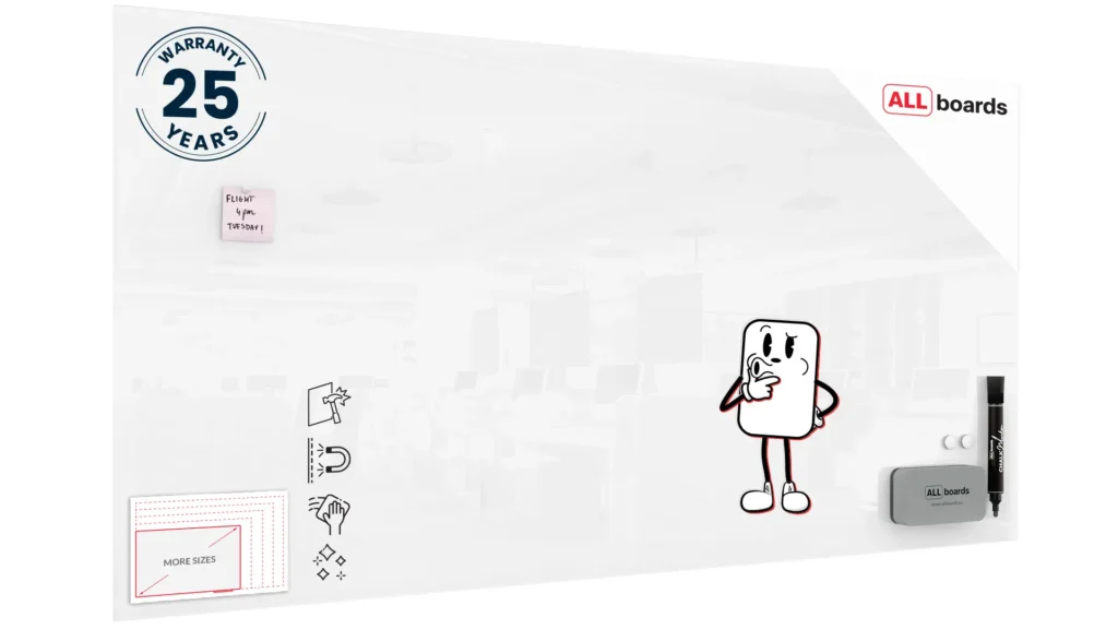 Glasboard - Premium SUPERWHITE Perlweiß 200x100cm + GRATIS