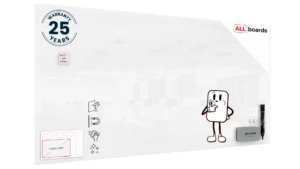 Glasboard - Premium SUPERWHITE Perlweiß 240x120 cm + GRATIS