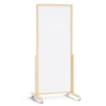 VERT-Whiteboard vertikale magnetische trocken abwischbare mobile Tafel 167x73cm in einen Naturholzrahmen, Kundenstopper