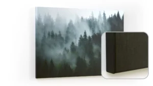 Magnettafel CANVASboards 90x60 cm - Wald im Nebel