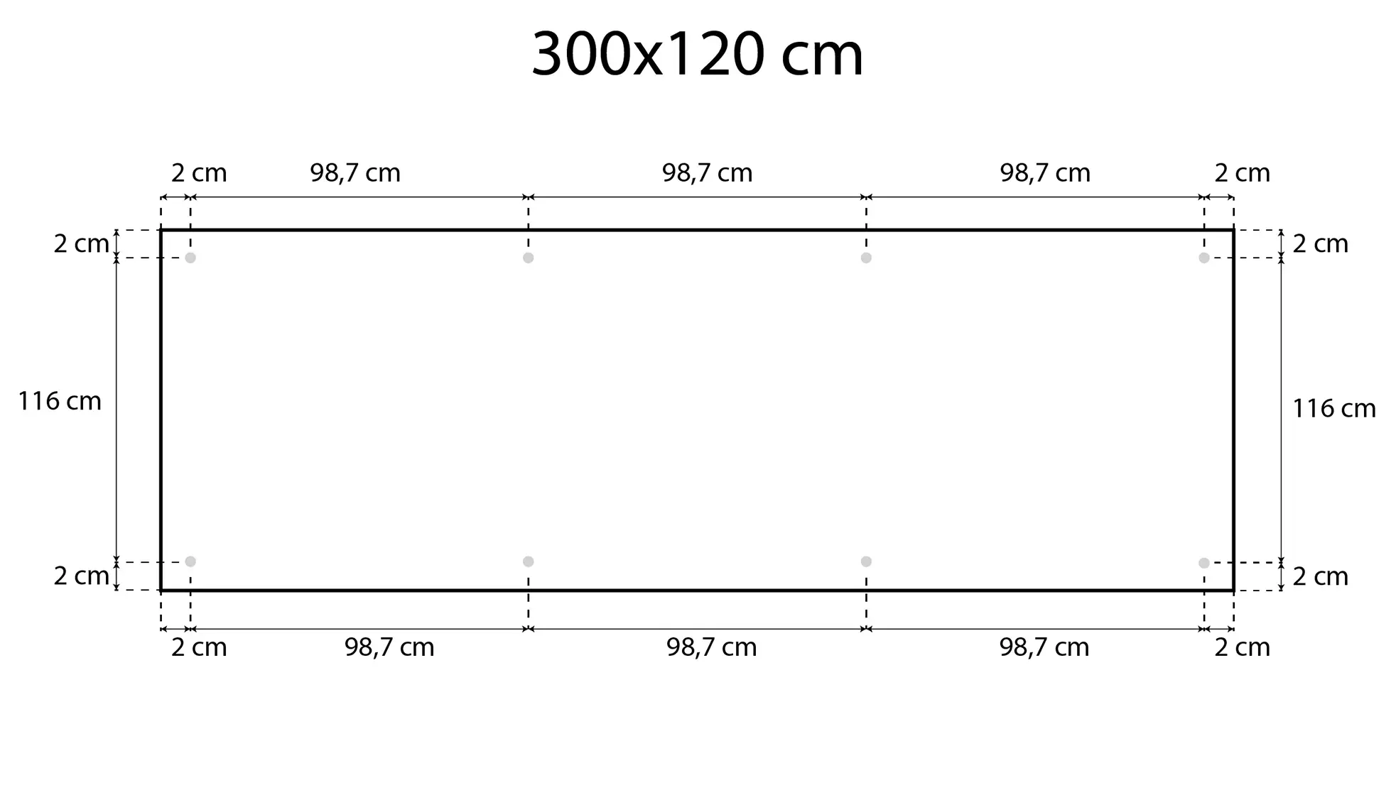 Magnetplatte rahmenloses SLIMboard - Magnetisches trocken abwischbares Whiteboard 300x120 cm + GRATIS Zubehör – Bild 3