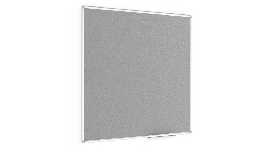 Filztafel mit Aluminiumrahmen 120x120, Grau