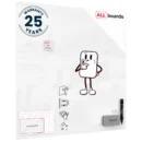 Glasboard - Premium SUPERWHITE Perlweiß 120x120 cm + GRATIS
