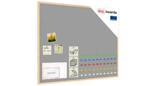 Filztafel mit Holzrahmenn 100x80 cm, Grau