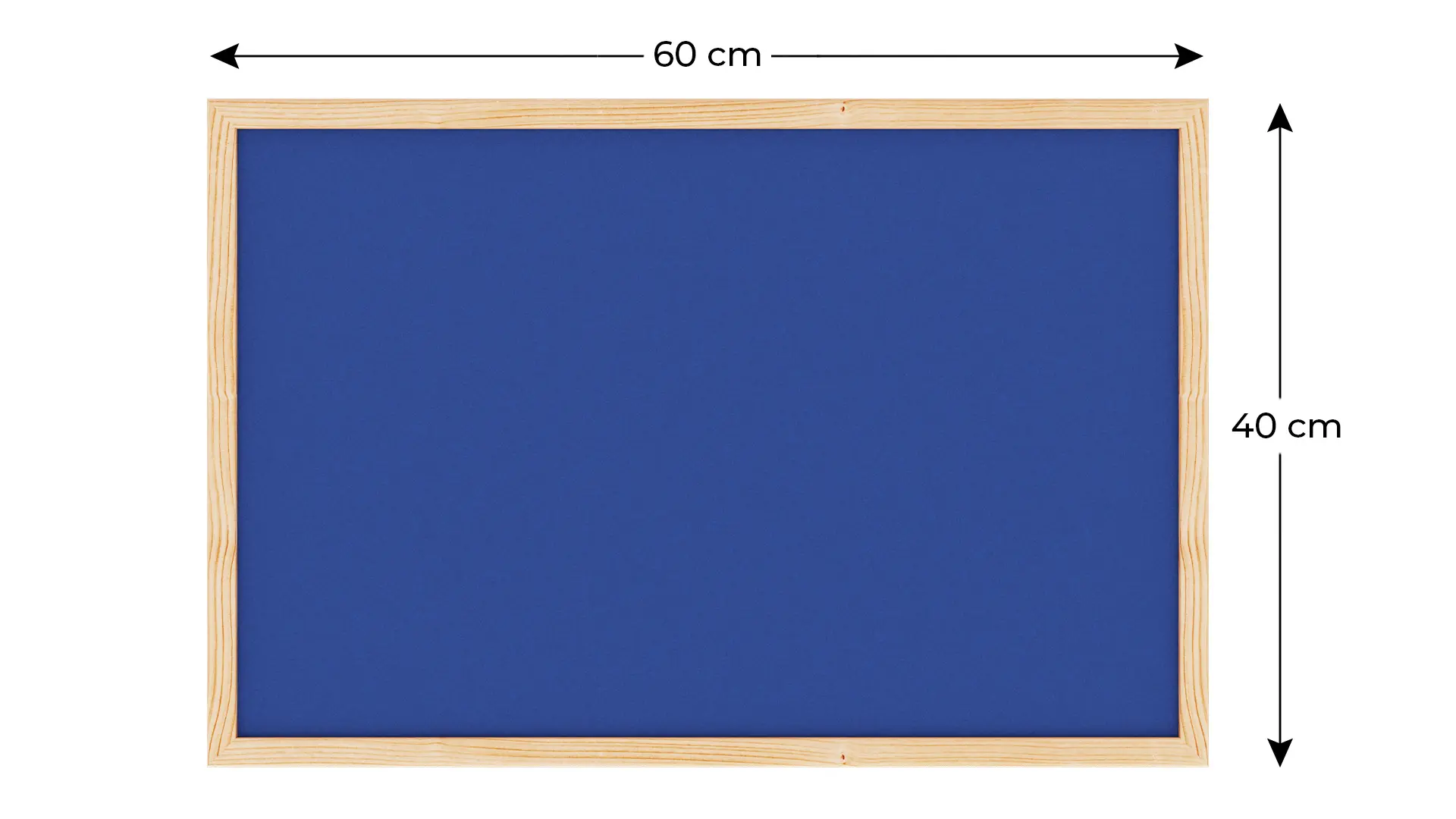 Filztafel mit Holzrahmenn 60x40cm, Blau – Bild 3