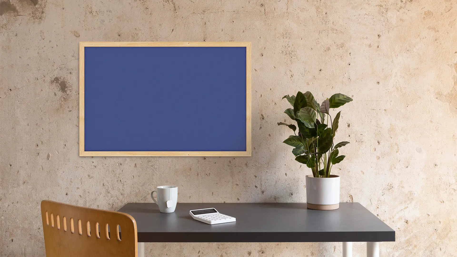 Filztafel mit Holzrahmenn 60x40cm, Blau – Bild 9