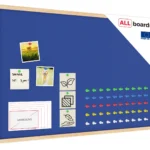 Filztafel mit Holzrahmenn 90x60cm, Blau