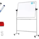 Mobiles Board, Serie: TM Idea/Flex - mit doppelseitiger Whiteboard-Oberfläche, drehbar, 120x90 cm