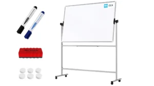 Mobiles Board, Serie: TM Idea/Flex - mit doppelseitiger Whiteboard-Oberfläche, drehbar, 150x100 cm