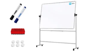 Mobiles Board, Serie: TM Idea/Flex - mit doppelseitiger Whiteboard-Oberfläche, drehbar, 180x120 cm