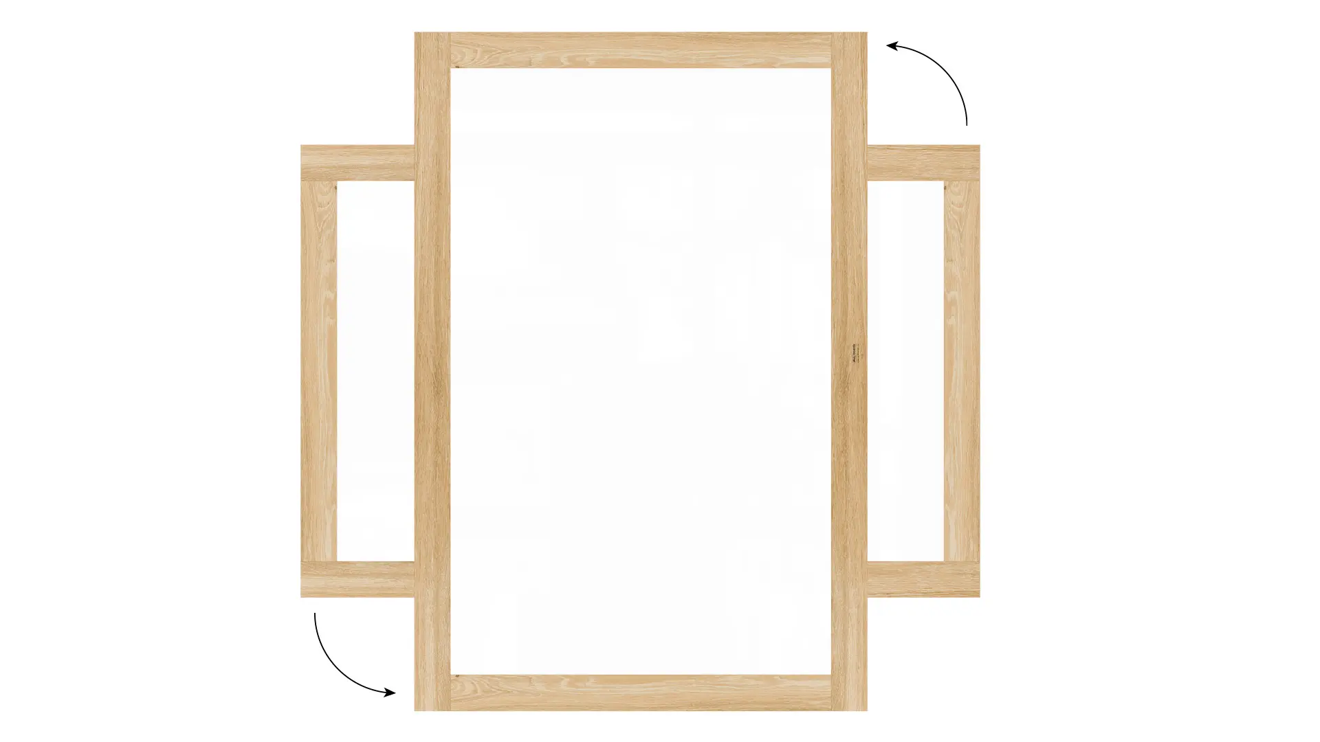 Magnetisches Whiteboard, trocken abwischbar PREMIUM 150x100cm, massiver Rahmen im Eichendesign