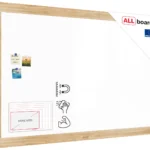 Magnetisches Whiteboard, trocken abwischbar PREMIUM 180x120cm, massiver Rahmen im Eichendesign