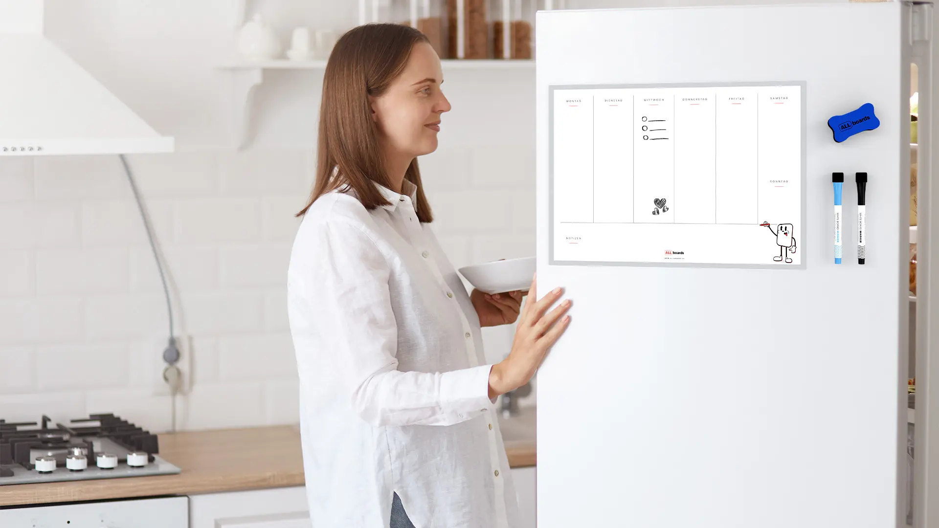 Wochenplaner DE Sprachversion für Kühlschrank A3 - magnetisch + GRATIS – Bild 6
