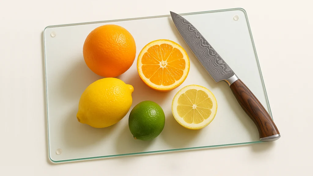 Glasschneidebrett, TRANSPARENTS 30x40 cm Küchenbrett, Schutzplatte, Glasablage