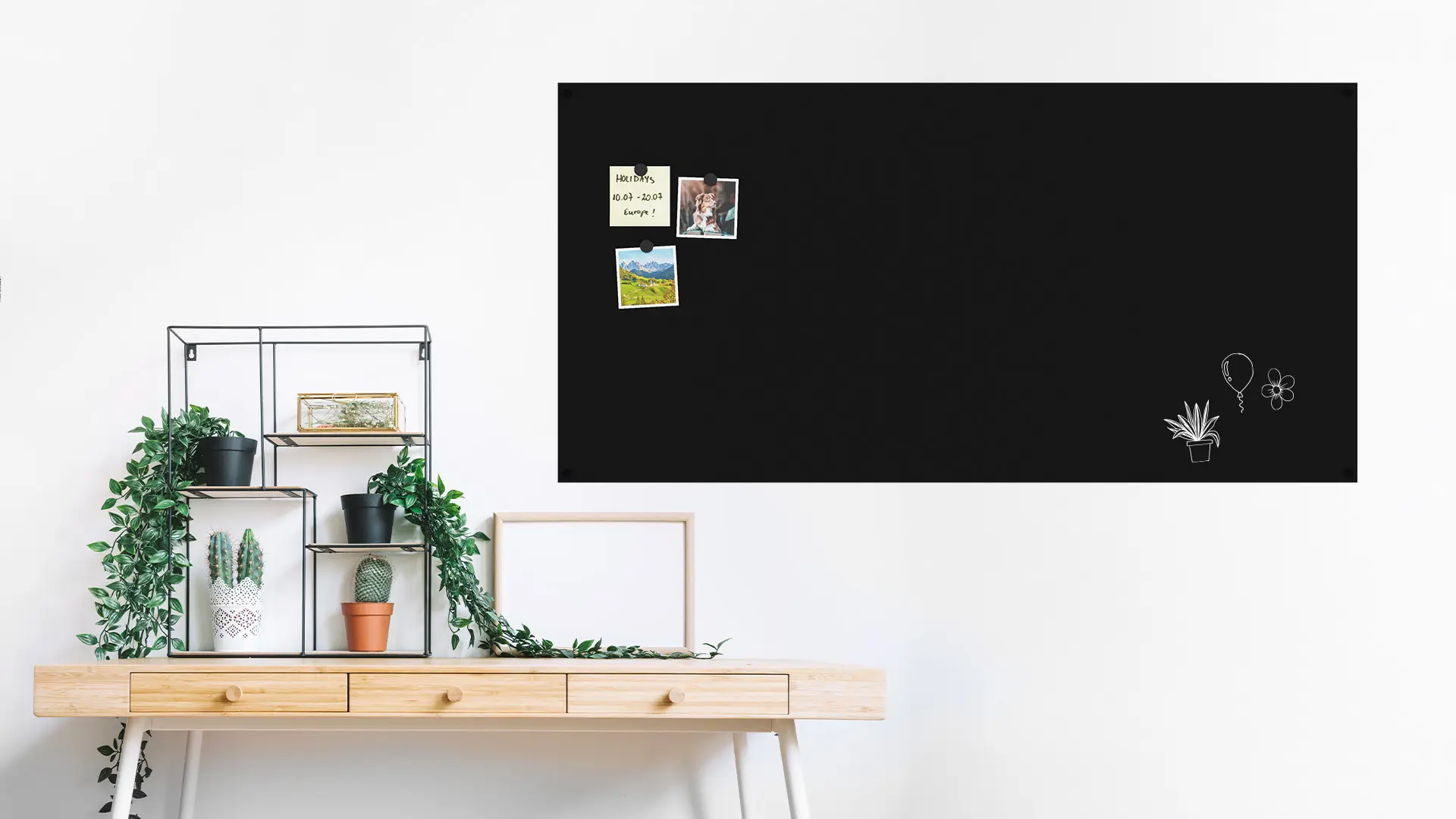 Magnetplatte rahmenloses SLIMboard - Kreideoberfläche - 120x60 cm + GRATIS – Bild 9