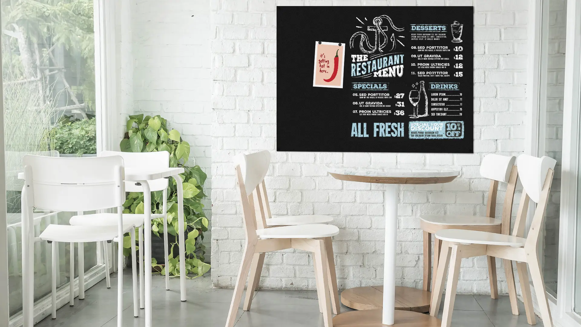 Magnetplatte rahmenloses SLIMboard - Kreideoberfläche - 120x90 cm + GRATIS – Bild 10