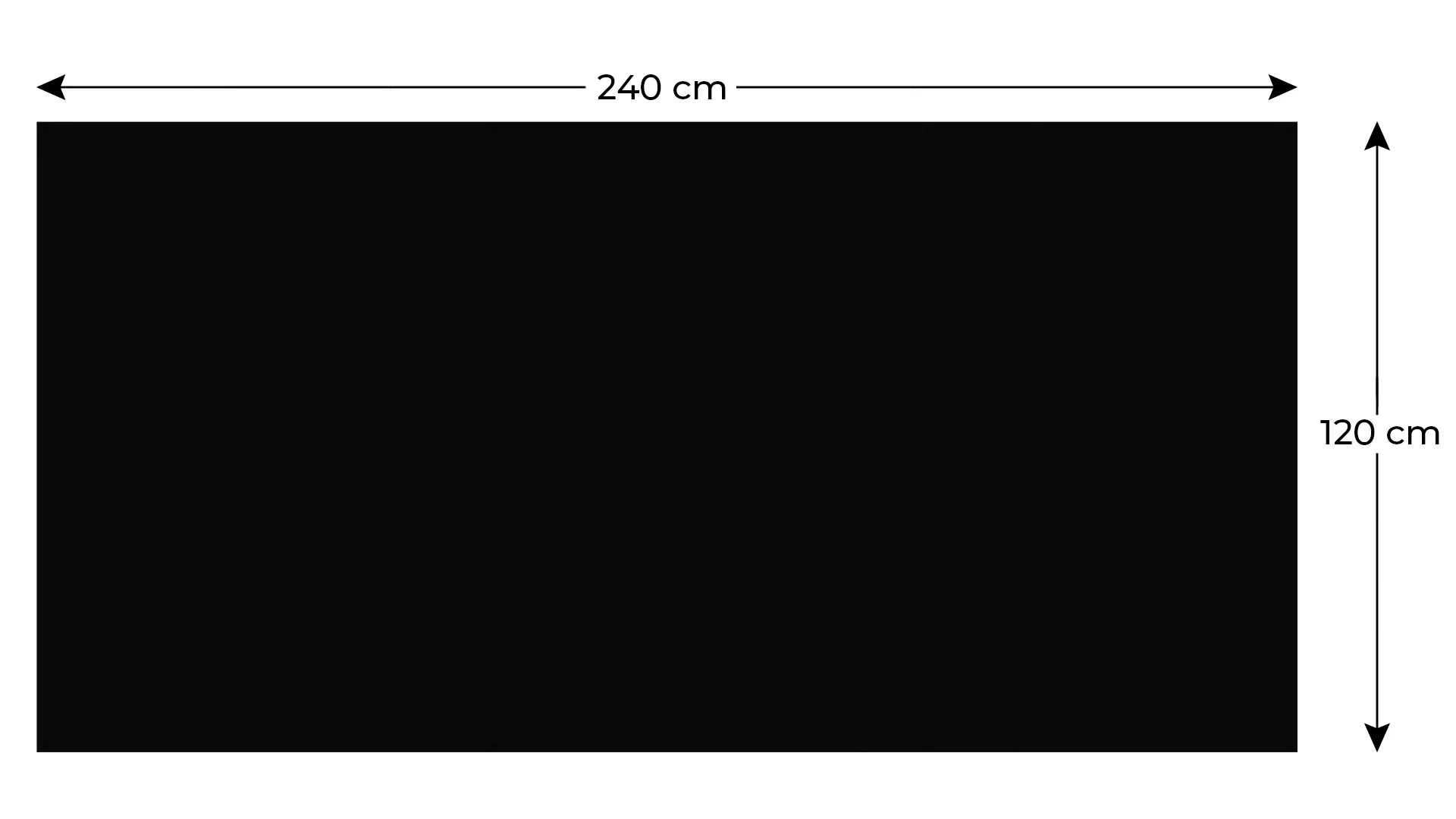 Magnetplatte rahmenloses SLIMboard - Kreideoberfläche - 240x120 cm + GRATIS – Bild 2