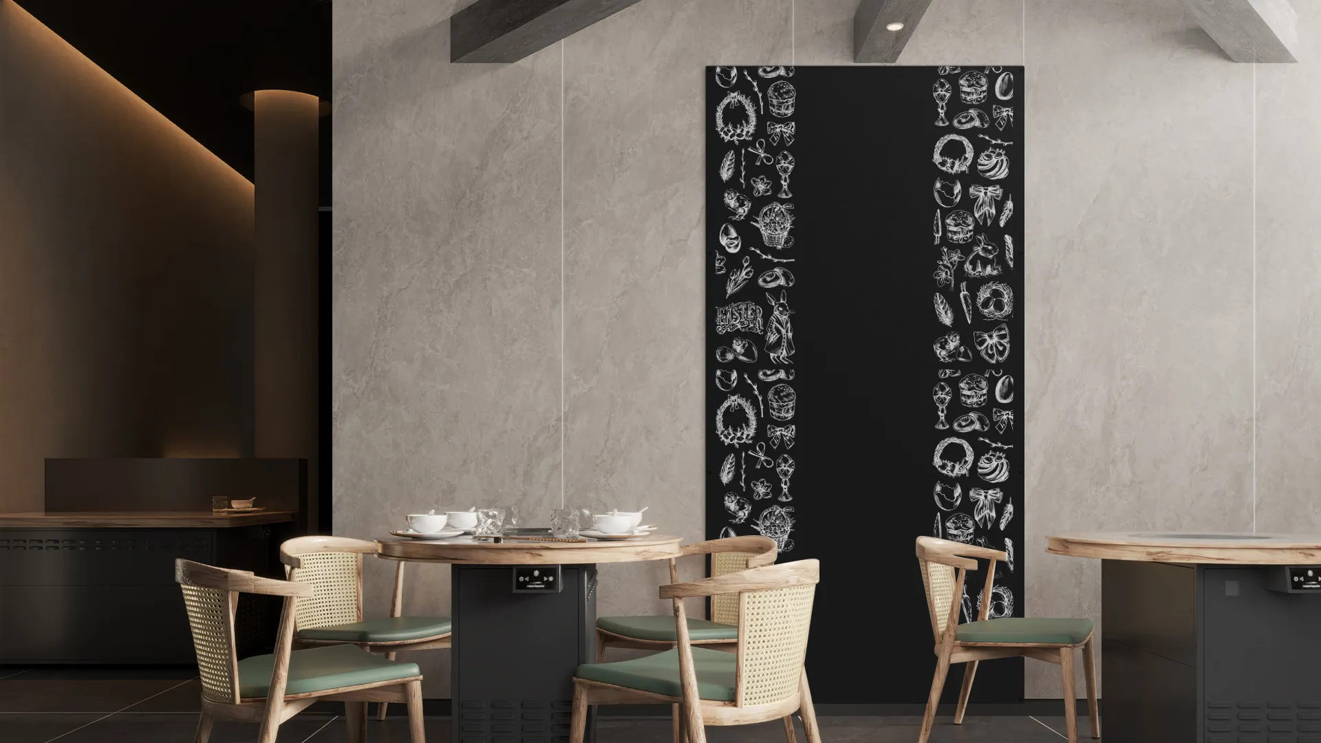 Magnetplatte rahmenloses SLIMboard - Kreideoberfläche - 240x120 cm + GRATIS – Bild 9