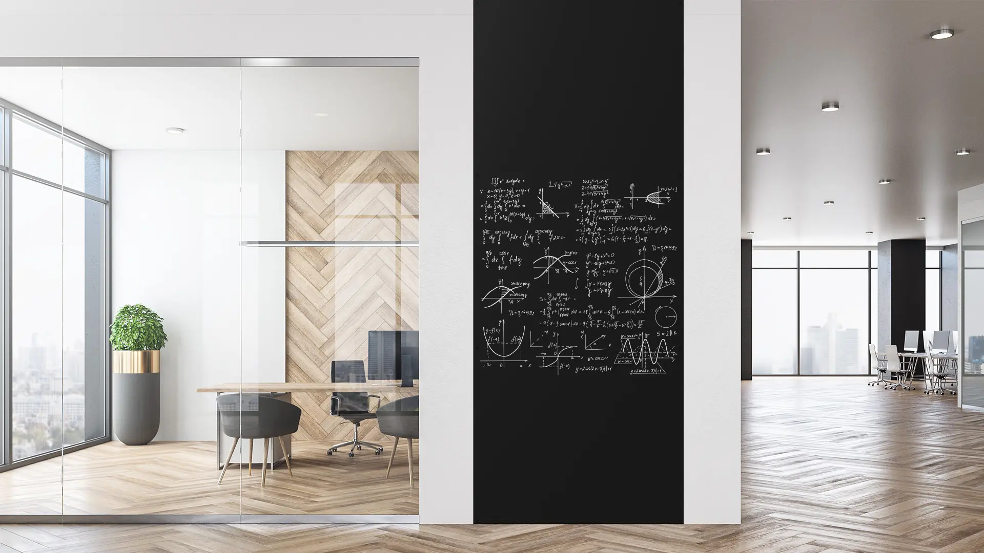 Magnetplatte rahmenloses SLIMboard - Kreideoberfläche - 300x120 cm + GRATIS – Bild 9