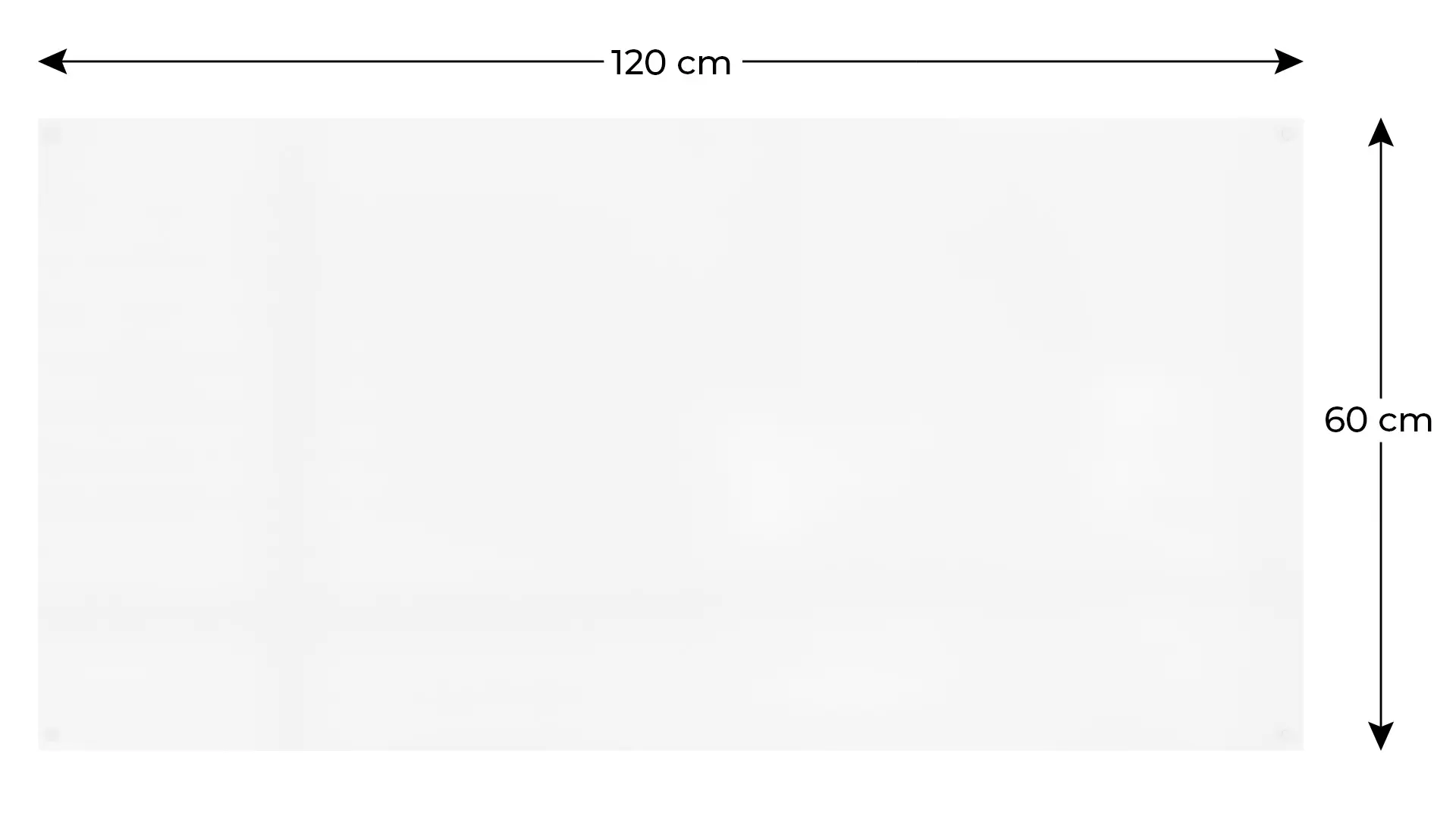 Magnetplatte rahmenloses SLIMboard - Magnetisches trocken abwischbares Whiteboard 120x60 cm + GRATIS Zubehör