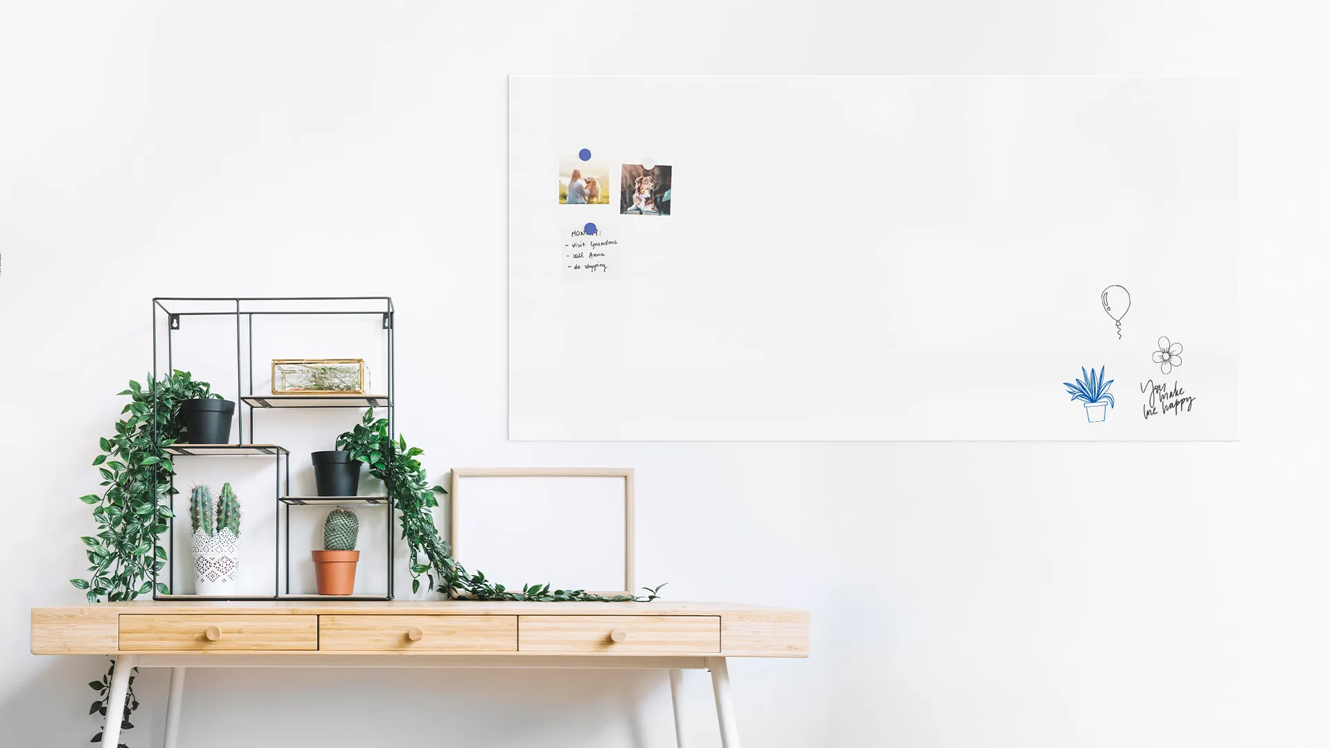 Magnetplatte rahmenloses SLIMboard - Magnetisches trocken abwischbares Whiteboard 120x60 cm + GRATIS Zubehör – Bild 9