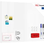 Magnetplatte rahmenloses SLIMboard - Magnetisches trocken abwischbares Whiteboard 120x90 cm + GRATIS Zubehör