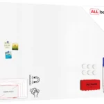 Magnetplatte rahmenloses SLIMboard - Magnetisches trocken abwischbares Whiteboard 180x120 cm + GRATIS Zubehör