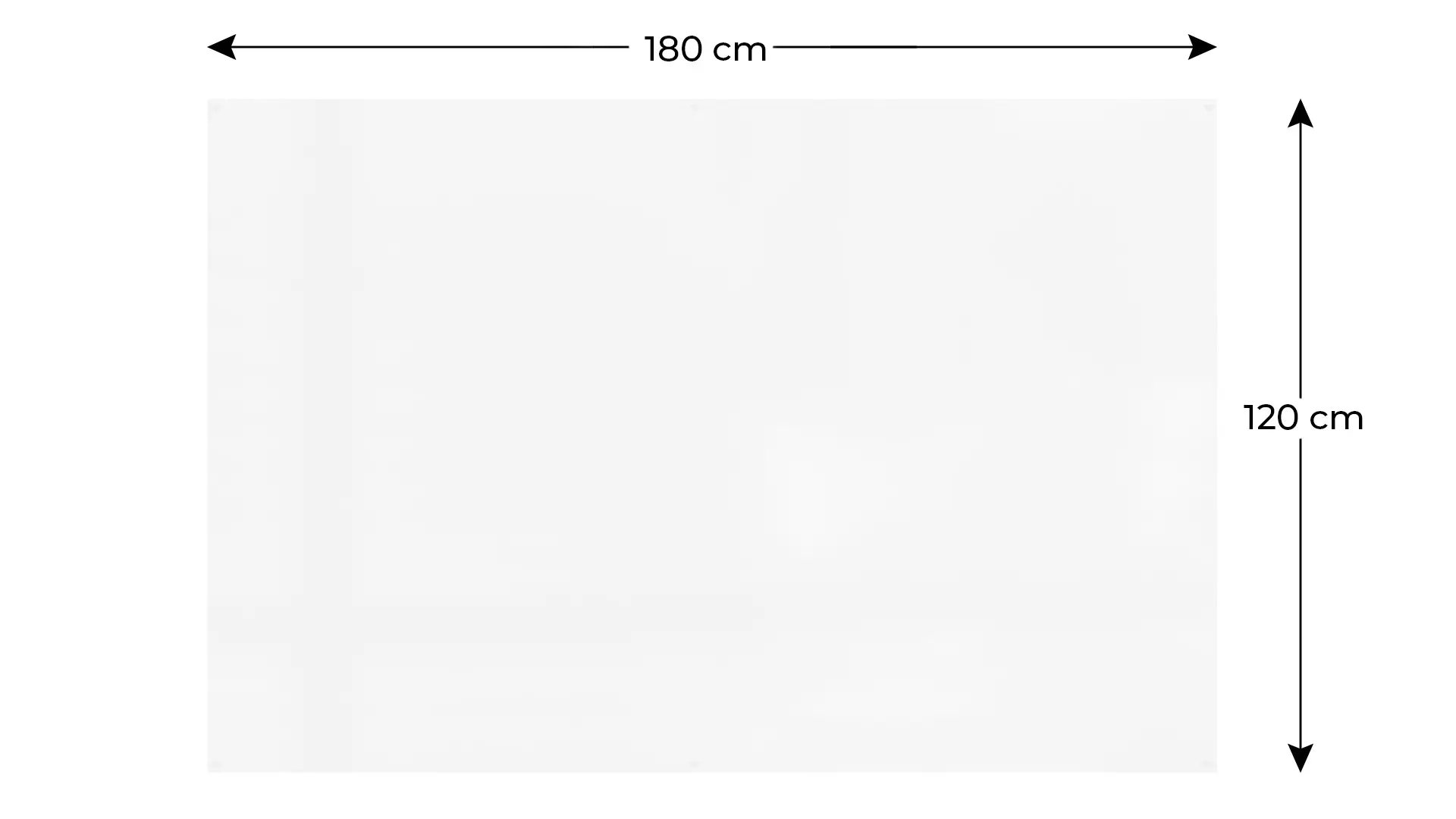 Magnetplatte rahmenloses SLIMboard - Magnetisches trocken abwischbares Whiteboard 180x120 cm + GRATIS Zubehör