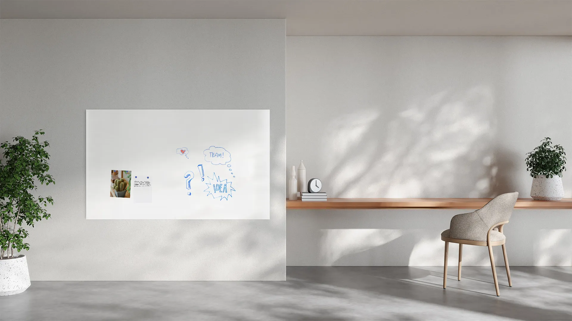 Magnetplatte rahmenloses SLIMboard - Magnetisches trocken abwischbares Whiteboard 200x120 cm + GRATIS Zubehör – Bild 9