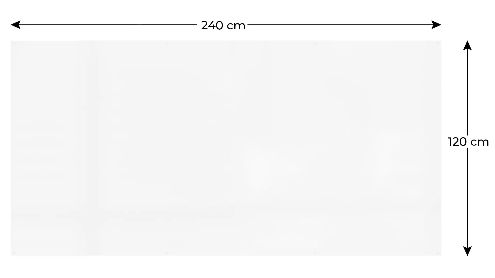 Magnetplatte rahmenloses SLIMboard - Magnetisches trocken abwischbares Whiteboard 240x120 cm + GRATIS Zubehör