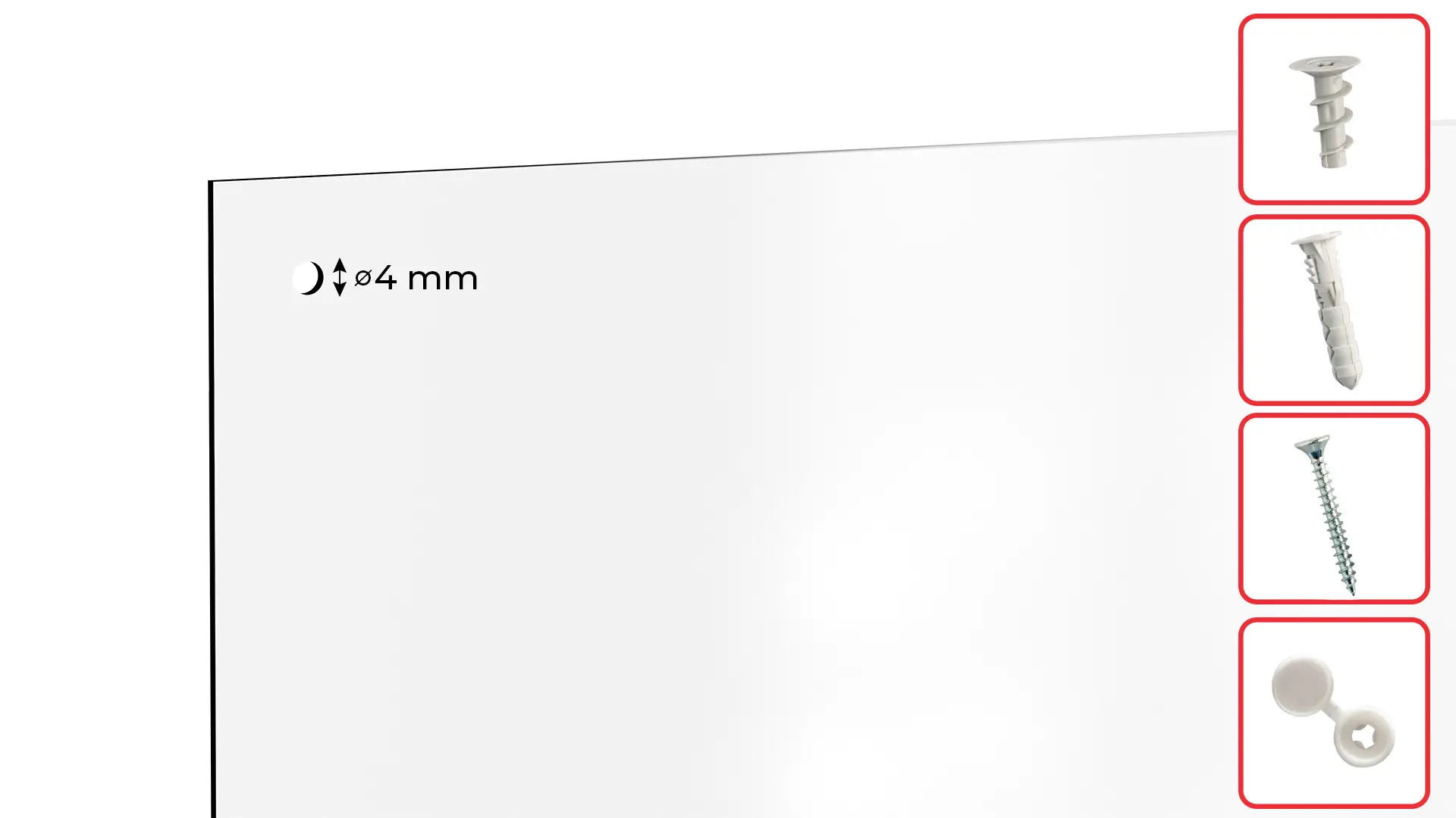 Magnetplatte rahmenloses SLIMboard - Magnetisches trocken abwischbares Whiteboard 60x15 cm – Bild 4